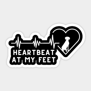 Dog Heartbeat Line Sticker